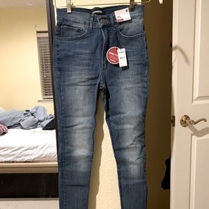 Express high waisted jean leggings